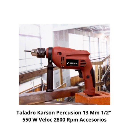TALADRO KARSON PERCUSION 13 MM 1/2" 550 W VELOC 28
