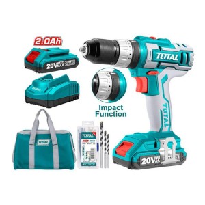 TALADRO TOTAL INALAMBRICO 10 MM 20 V 1 CAG 2 BAT
