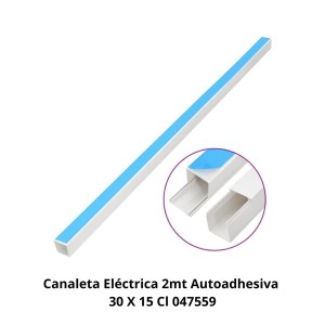 CANALETA ELECTRICA 2MT AUTOADHESIVA 15 X 30