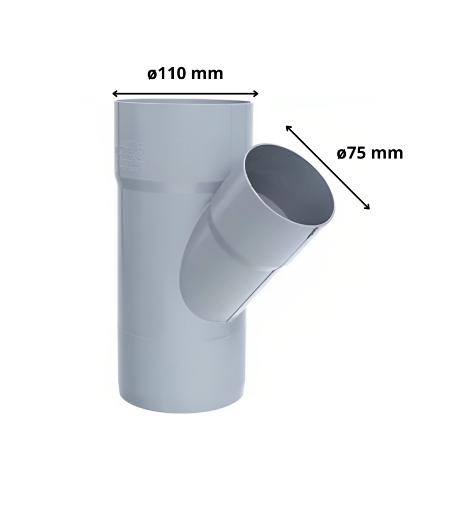 Vee Reduccion Cem Pvc Sanitario 110x75 Mm