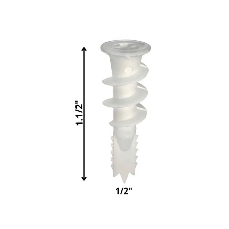 TARUGO AUTOPERFORANTE PLASTICO 1/2 X 1 1/2"