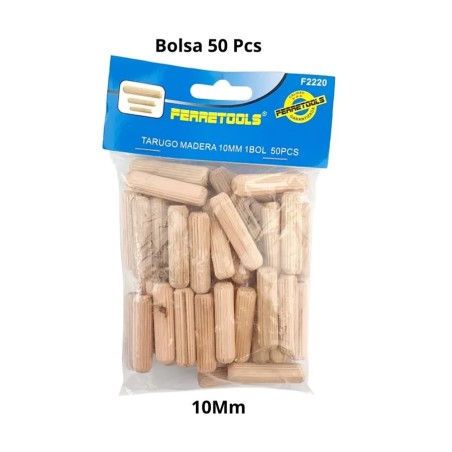 TARUGO MADERA FERRESTOOLS BOLSA 50 PCS 10 MM