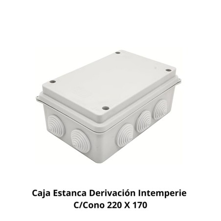 CAJA ESTANCA DERIVACION INTERPERIE C/CONO 220 X 17