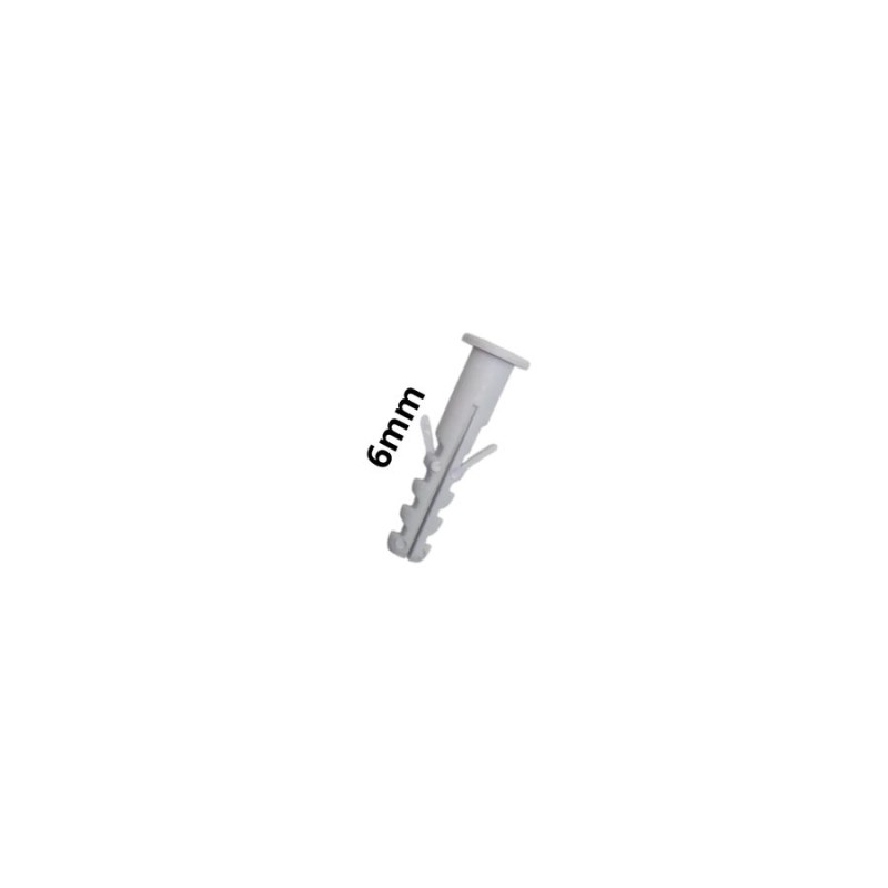 TARUGO PLASTICO 6 MM CON TOPE ANTE