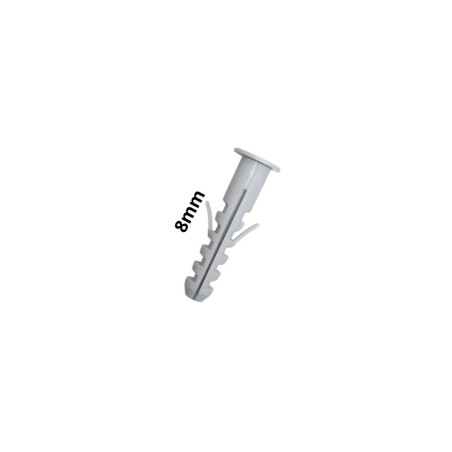 TARUGO PLASTICO 8 MM CON TOPE ANTE