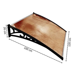 ALERO POLICARBONATO CURBO BRONCE 120X100X5.0