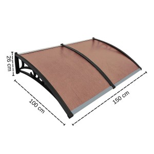 ALERO POLICARBONATO CURBO BRONCE 150X100X5.0