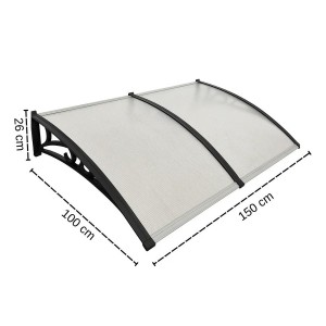 ALERO POLICARBONATO CURBO TRANSPAR. 150X100X5.0