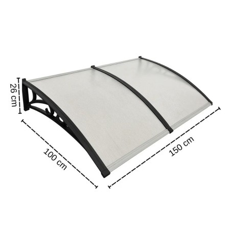 ALERO POLICARBONATO CURBO TRANSPAR. 150X100X5.0