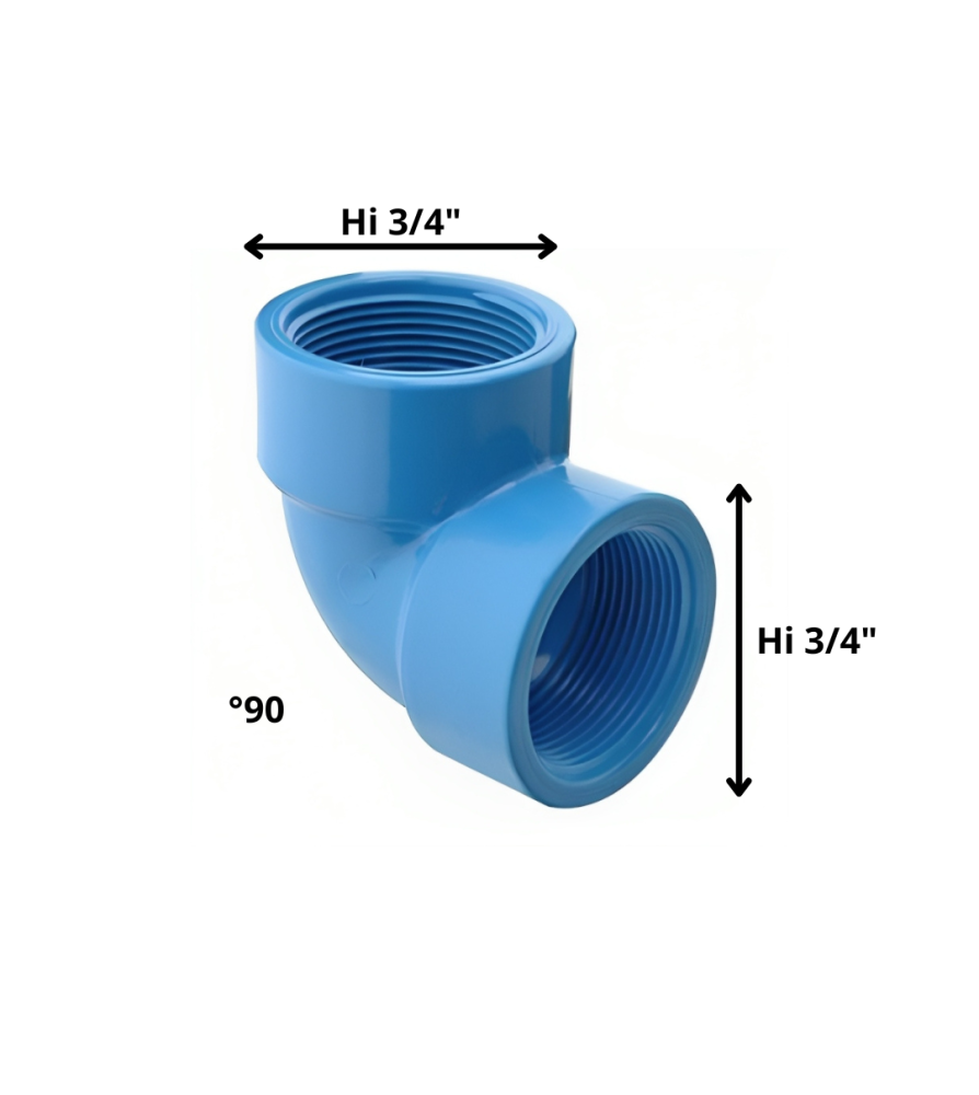 Copla Pvc Presion Hidraulico Hi Hi 3/4" 60821
