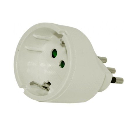 ENCHUFE MACHO ADAPTADOR SCHUKO 2P+T 16 AMP BLANCO
