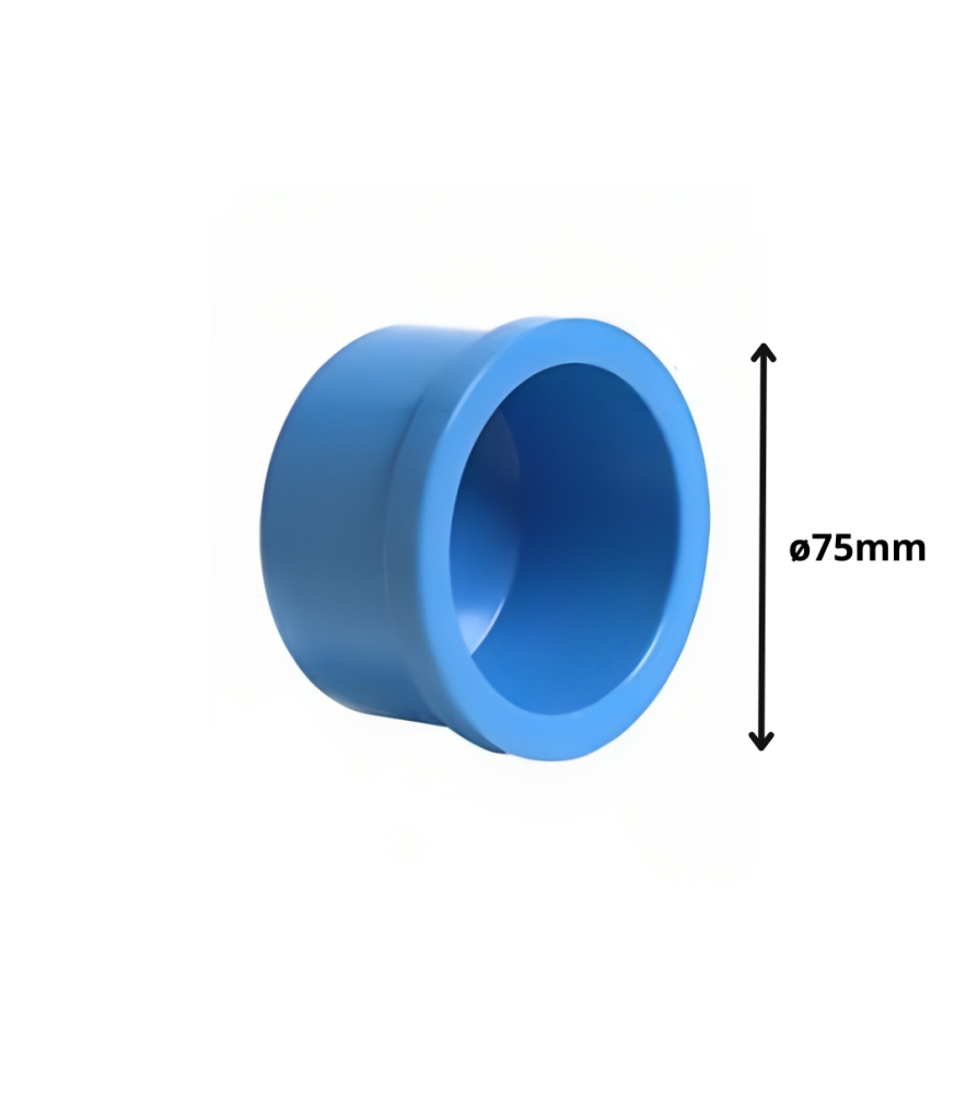 Tapa Gorro Pvc Cem Presion 75 Mm