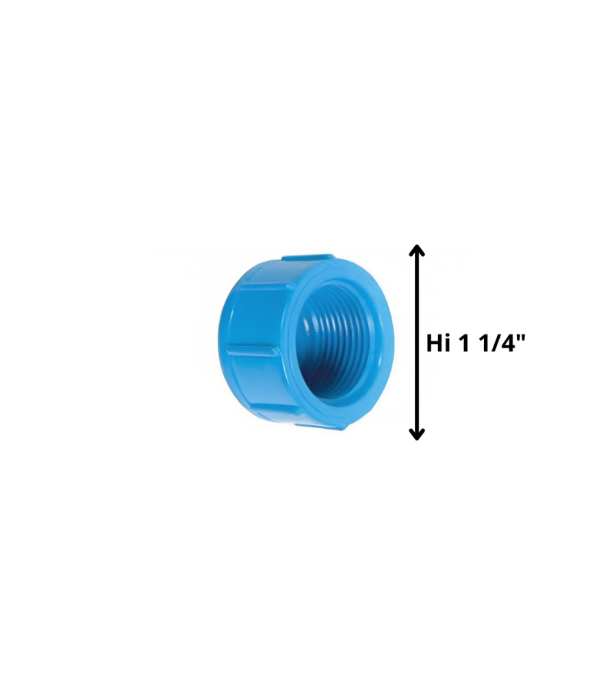 Tapa Gorro Hi Pvc Presion 1 1/4"