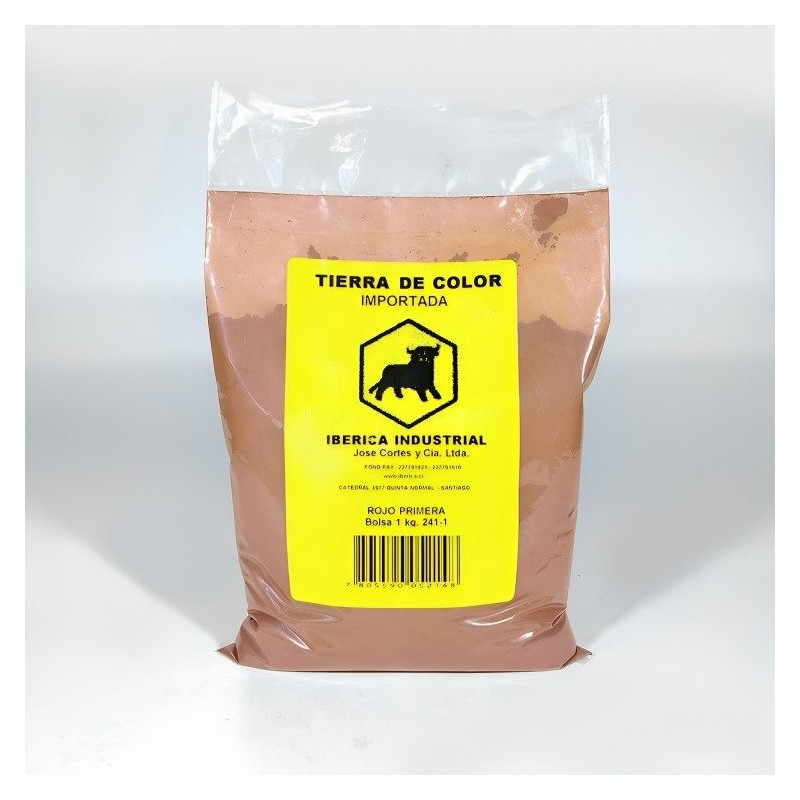 TIERRA DE COLOR ROJO PRIMERA 1 KG BOLSA