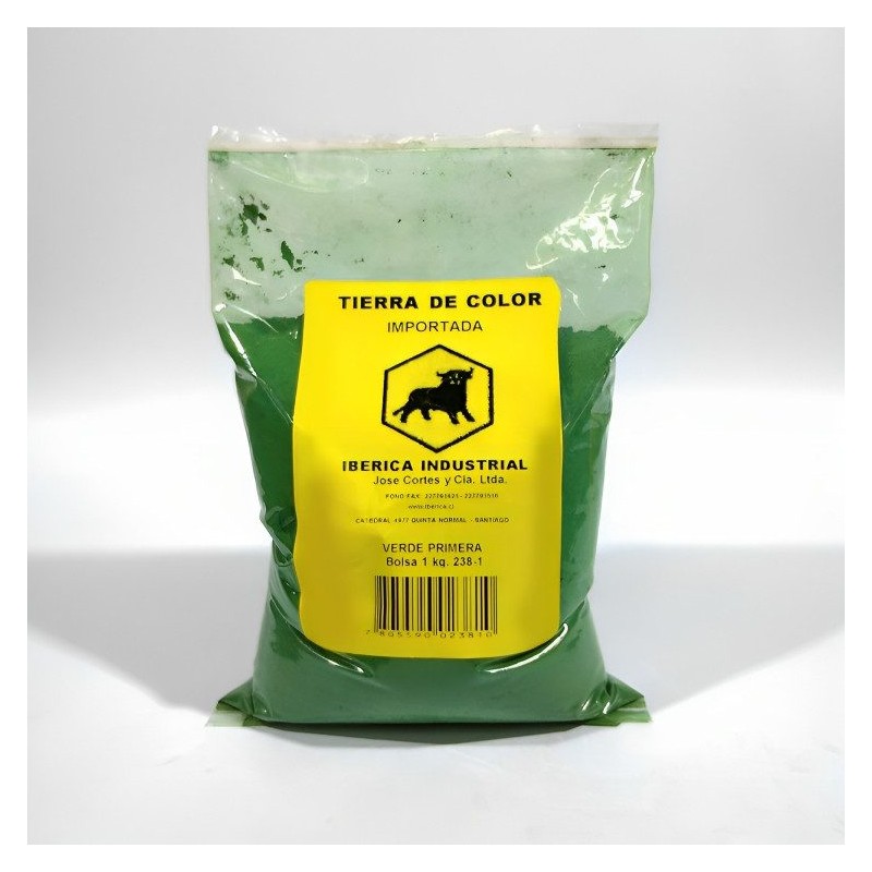 TIERRA DE COLOR VERDE PRIMERA 1 KG BOLSA