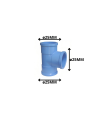 Tee Pvc Cem Presion 25 Mm