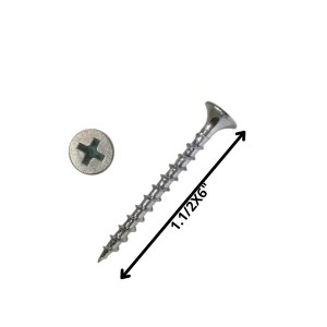 TORNILLO VOLCANITA TROMPETA H/CTE 11/2 X 6 ZINC