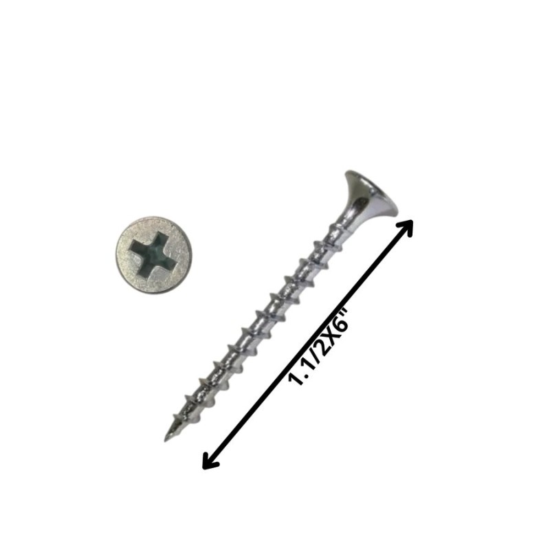 TORNILLO VOLCANITA TROMPETA H/CTE 11/2 X 6 ZINC
