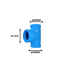 Tee Pvc Hi Presion 25 X 3/4"