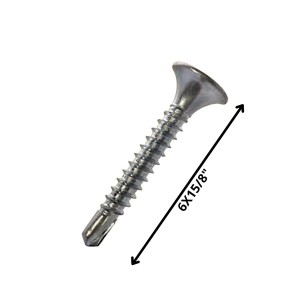 TORNILLO AUTOPERFORANTE PUNTA BROCA 6 X 1 5/8 ZINC
