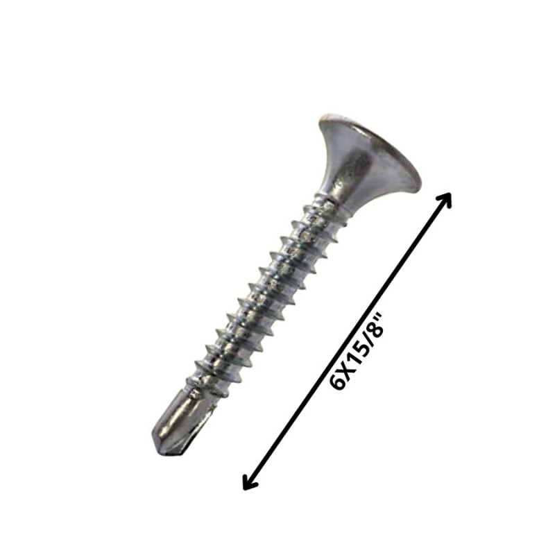 TORNILLO AUTOPERFORANTE PUNTA BROCA 6 X 1 5/8 ZINC