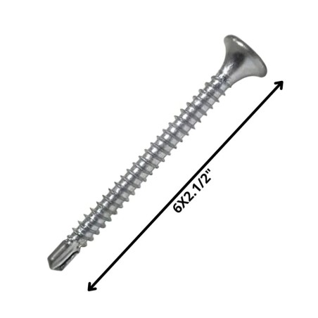 TORNILLO AUTOPERFORANTE PUNTA BROCA 6 X 2 1/2 ZINC
