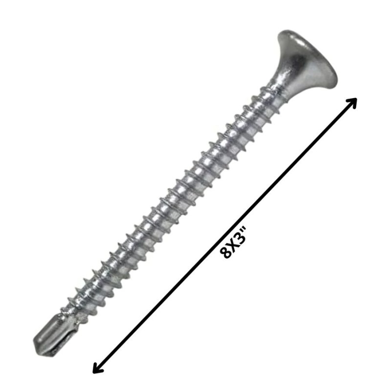 TORNILLO AUTOPERFORANTE PUNTA BROCA 8 X 3 ZINCADO