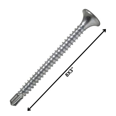 TORNILLO AUTOPERFORANTE PUNTA BROCA 8 X 3 ZINCADO
