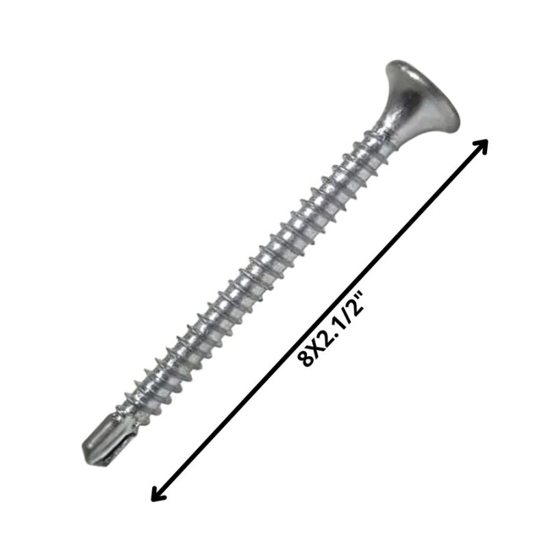 TORNILLO AUTOPERFORANTE PUNTA BROCA 8 X 2 1/2 ZINC