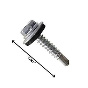 TORNILLO AUTOPERFORANTE PUNTA BROCA 12 X 1" C/GOMA