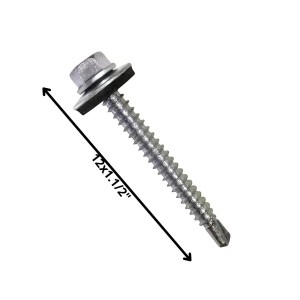 TORNILLO AUTOPERFORANTE PUNTA BROCA 12 X 1 1/2" C/