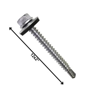 TORNILLO AUTOPERFORANTE PUNTA BROCA 12 X 2" C/GOMA