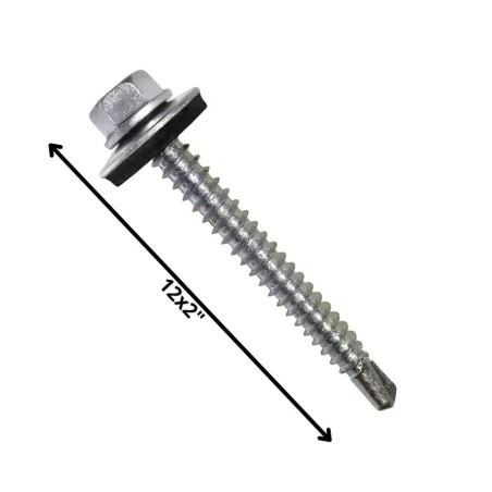 TORNILLO AUTOPERFORANTE PUNTA BROCA 12 X 2" C/GOMA