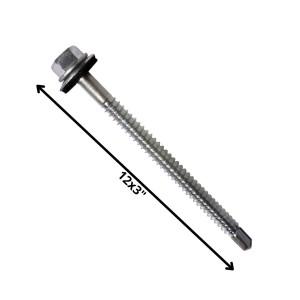 TORNILLO AUTOPERFORANTE PUNTA BROCA 12 X 3" C/GOMA