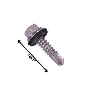TORNILLO AUTOPERFORANTE PUNTA BROCA 14 X 1" C/GOMA