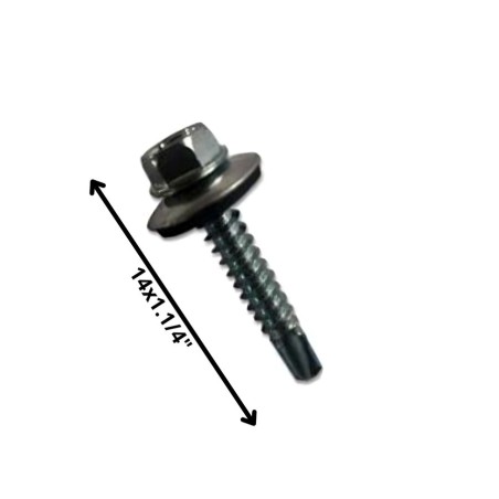 TORNILLO AUTOPERFORANTE PUNTA BROCA 14 X 1 1/4" C/