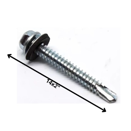 TORNILLO AUTOPERFORANTE PUNTA BROCA 14 X 2" C/GOMA