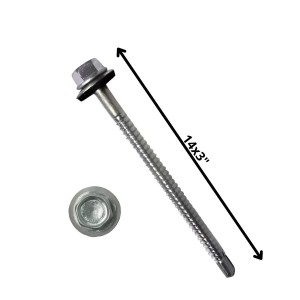 TORNILLO AUTOPERFORANTE PUNTA BROCA 14 X 3" C/GOMA
