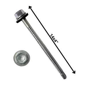 TORNILLO AUTOPERFORANTE PUNTA BROCA 14 X 4" C/GOMA