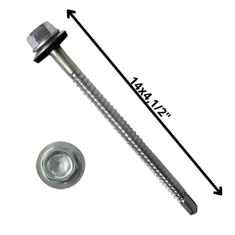 TORNILLO AUTOPERFORANTE PUNTA BROCA 14 X 4 1/2" C/