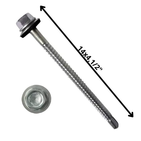 TORNILLO AUTOPERFORANTE PUNTA BROCA 14 X 4 1/2" C/