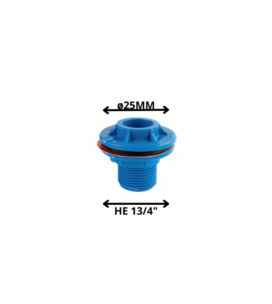 Salida Estanque Pvc Presion 25 Mm