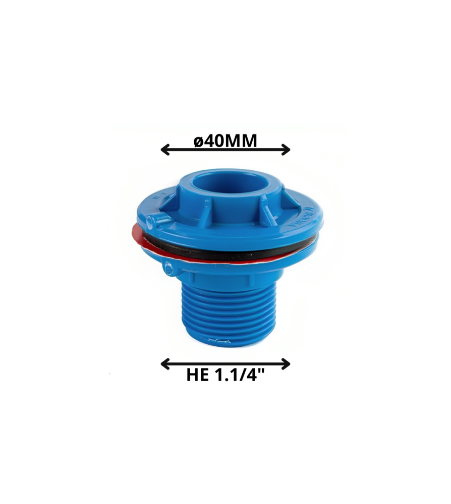 Salida Estanque Pvc Presion 40 Mm