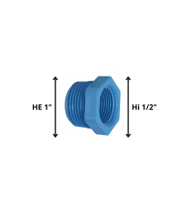 Bushing Pvc He Hi 1" X 1/2"