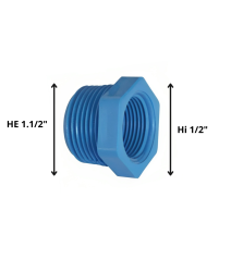 Bushing Pvc He Hi 11/2" X 1/2"