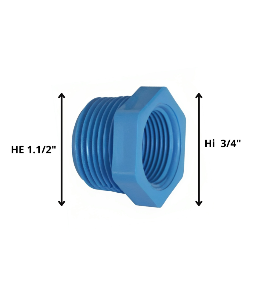 Bushing Pvc He Hi 11/2" X 3/4"