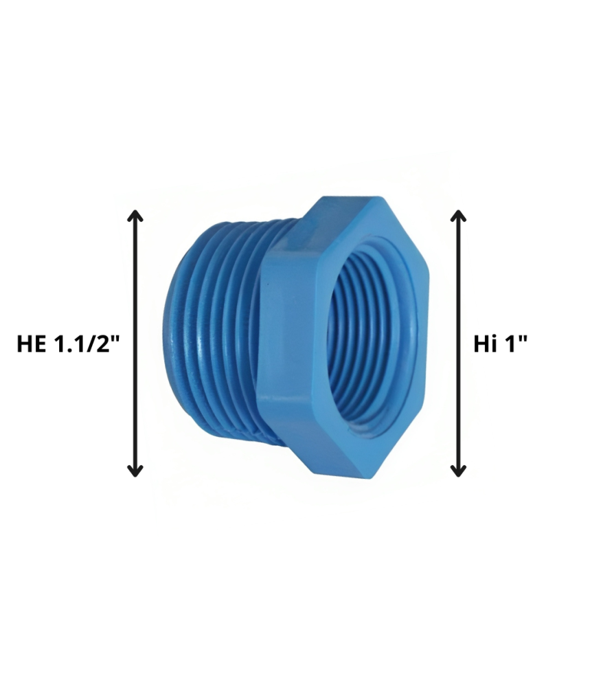 Bushing Pvc He Hi 11/2" X 1 "