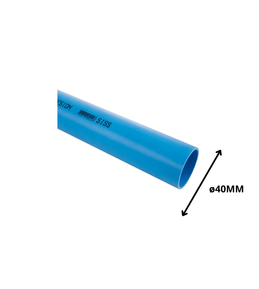 Tubo Pvc Presion Clase 10 Valor X Mt__ 40 Mm