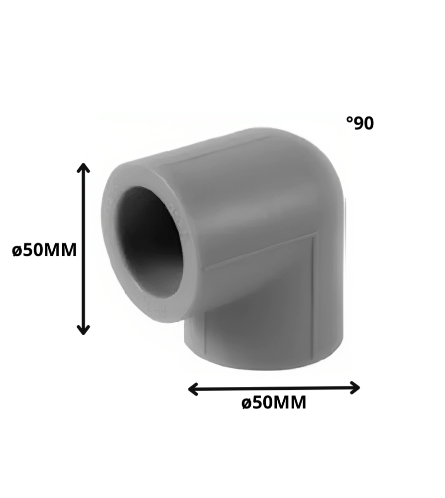 Codo Polifusion 90 X 50 Mm
