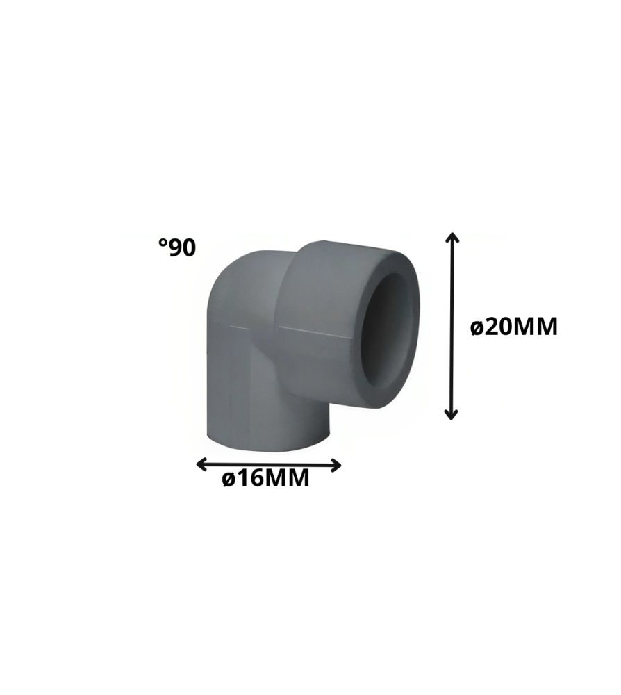Codo Polifusion Reduccion 20x16 Mm